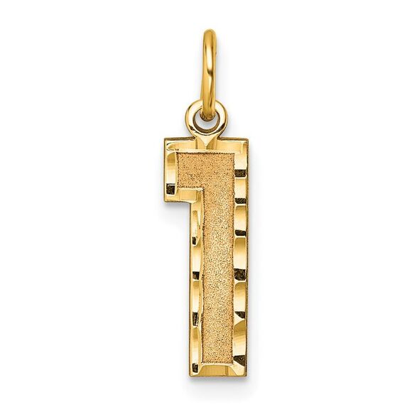 14K Yellow Gold, Varsity Collection, Medium D/C Pendant Number 1 - Picture 1 of 6